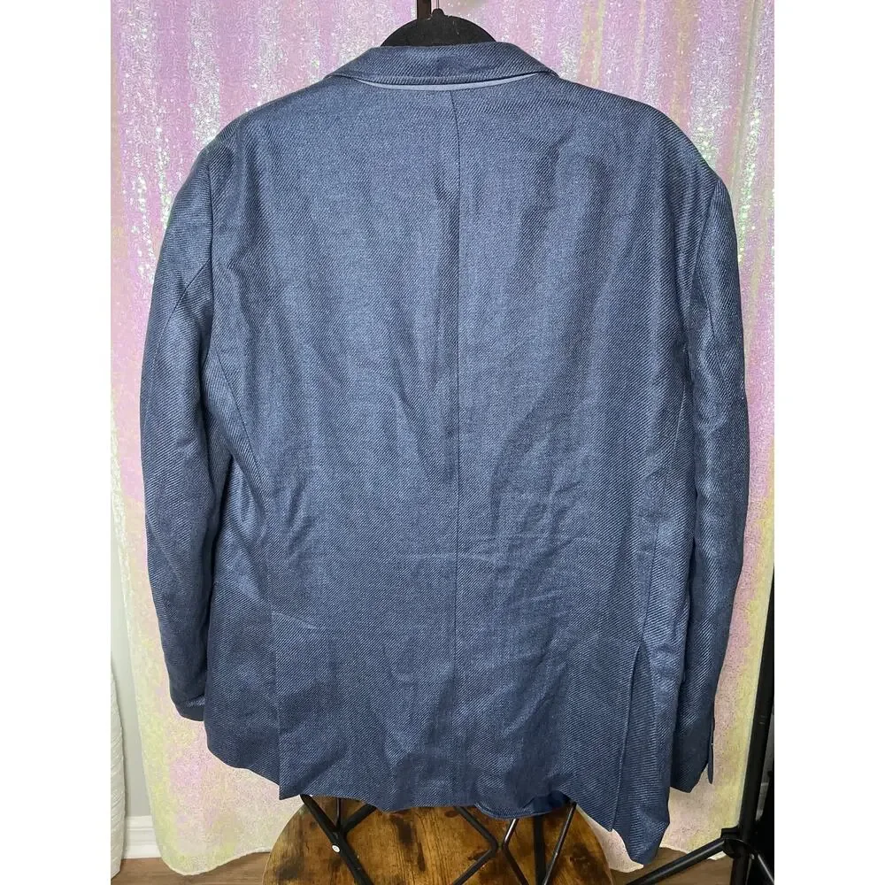 Lauren Ralph Lauren Blazer Jacket Mens 44 Blue Single Breasted Sport Coat Suit